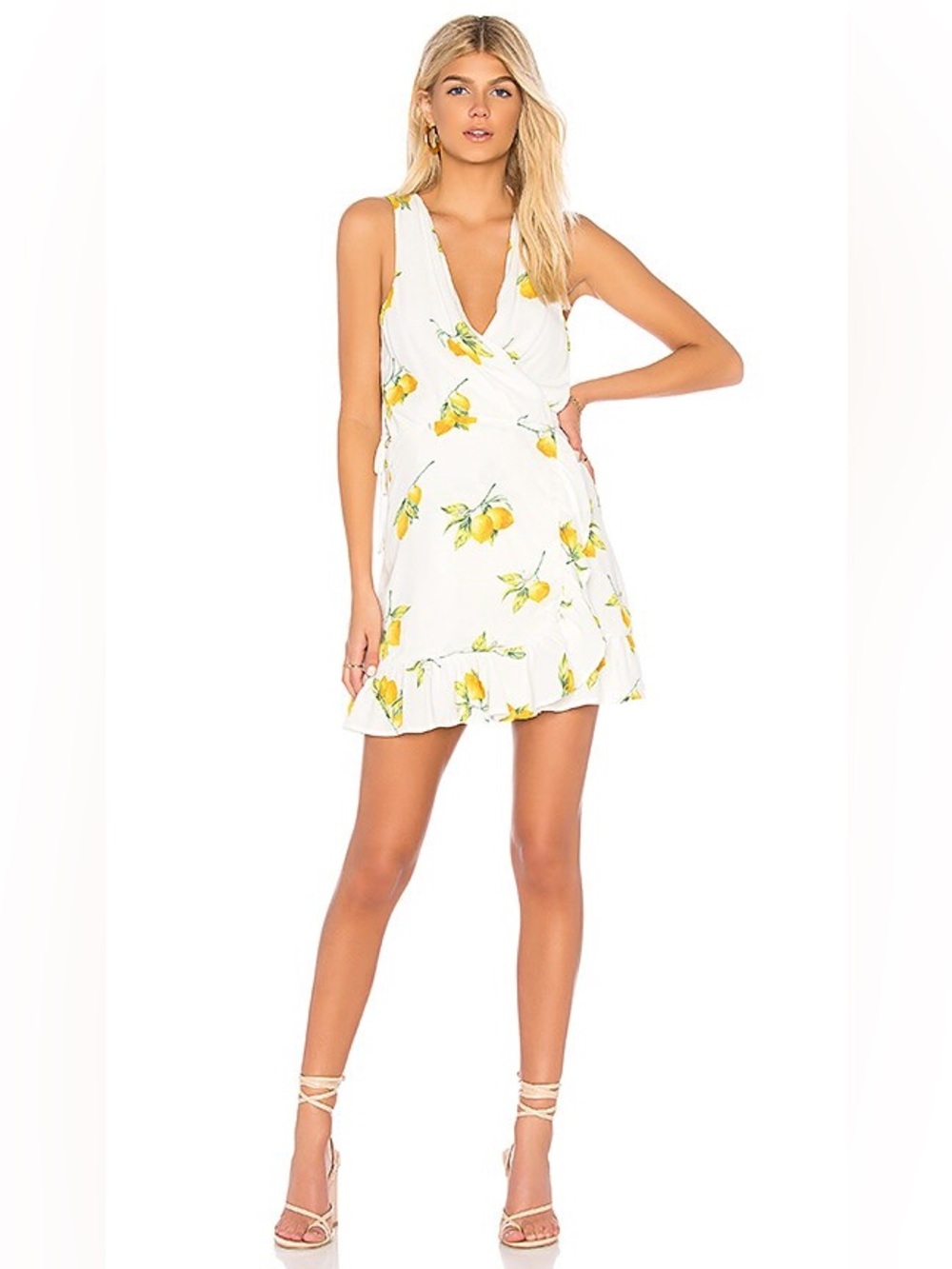 Rails Lemon Print Wrap Dress